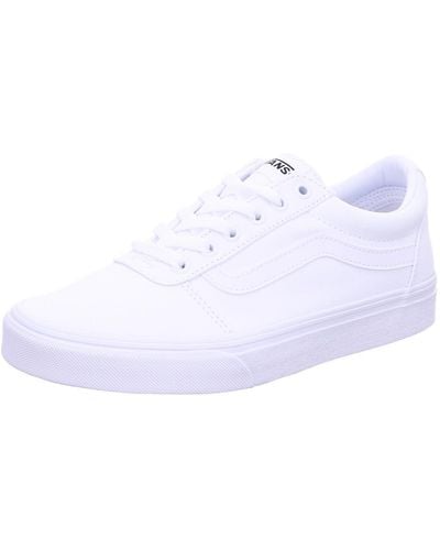 Vans ' Ward Lace Up Sneaker Wht/Wht 7.5 Medium US - Blanc
