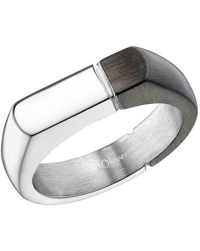 S.oliver Ring Edelstahl Ringe - Schwarz