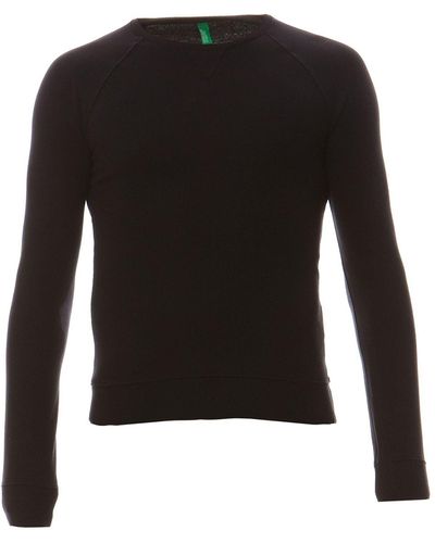 Benetton Basic Cotton Sweat Sweatshirt - Black