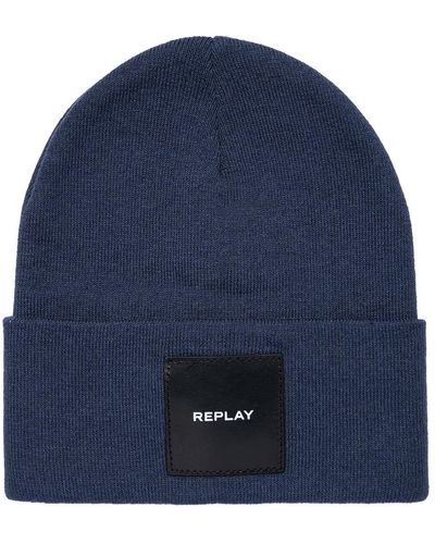 Replay Mütze mit Logo - Blau