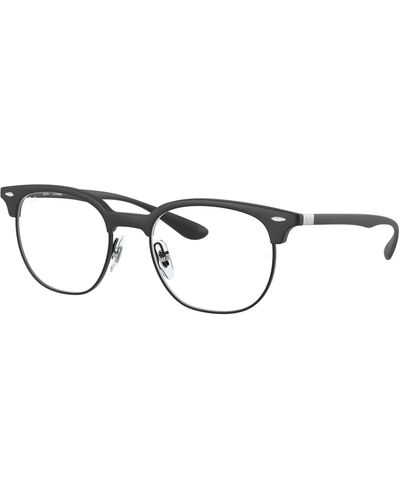 Ray-Ban Rx7186 Square Prescription Eyeglass Frames - Black