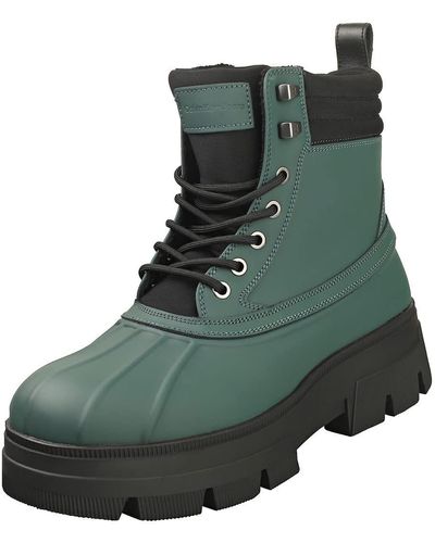 Calvin Klein CHUNKY COMBAT CHELSEA DUCK Uomo Stivali Stivaletti - 41 EU - Verde