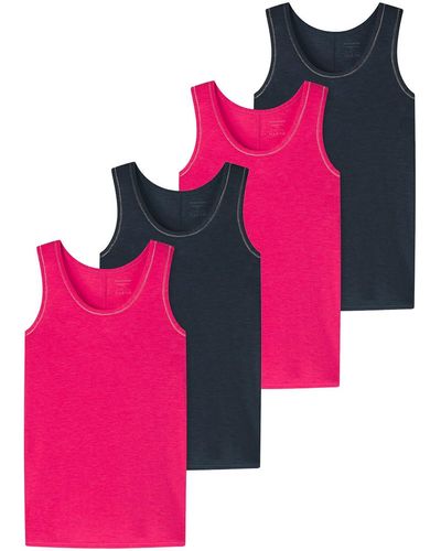 Schiesser Unterhemd/Top - 4er - Pink