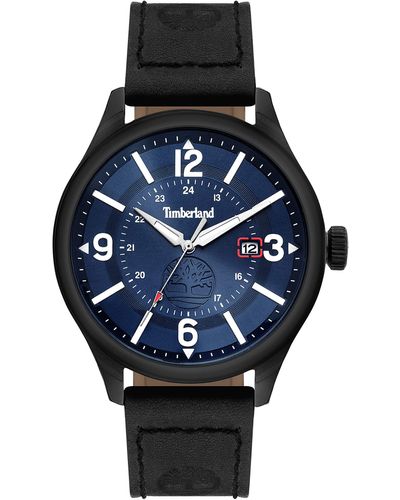 Timberland S Analogue Quartz Watch With Leather Strap Tbl14645jsu.03 - Black