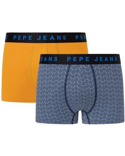 Pepe Jeans Geo Lr Tk 2p Trunks - Blue