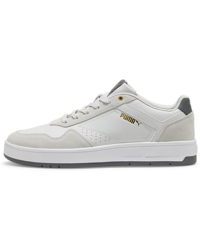 PUMA Erwachsene Court Classic Suede Sneakers 42Feather Gray Cool Light Gold - Weiß
