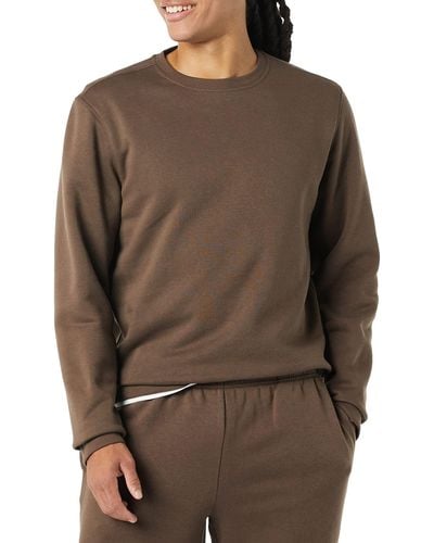 Amazon Essentials Fleece Crew Neck Sweatshirt - Brown