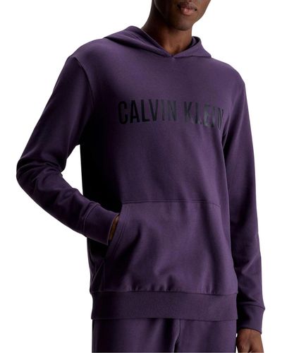 Calvin Klein L/s Hoodie Zware Sweatshirts - Paars