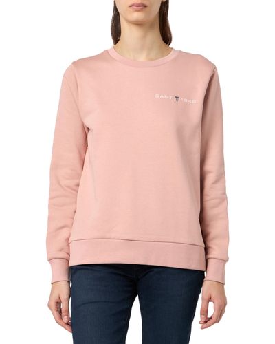 GANT REG Printed Graphic C-Neck Sweatshirt - Pink