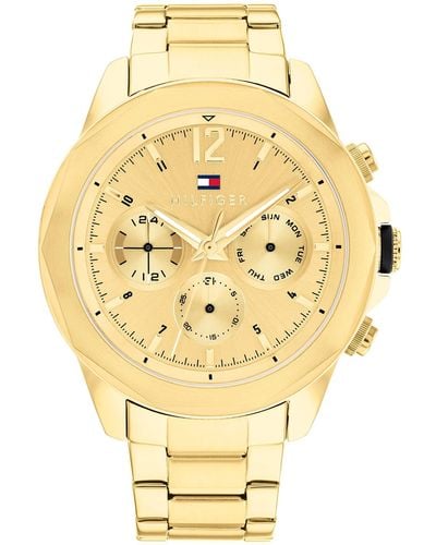 Tommy Hilfiger Multifunction Stainless Steel Case And Link Bracelet Watch - Metallic