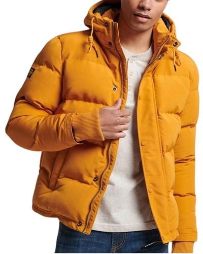 Superdry Everest Short Hooded Puffer Jacke - Orange