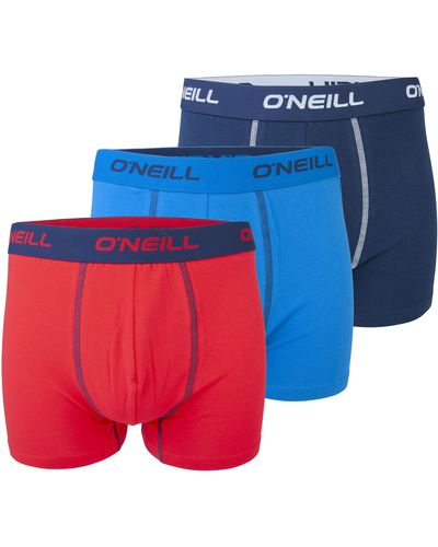 O'neill Sportswear | Top-Line | Boxer-Short | 3er Set | Für Sport und Alltag - Blau