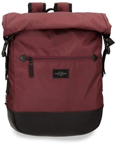 Pepe Jeans Lambert Adaptable Laptop Backpack Red 33x44x15 Cms Polyester 15,6" 21.78l - Multicolour