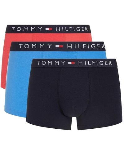 Tommy Hilfiger Boxer Lot de 3 Slip Sous-Vêtement - Bleu