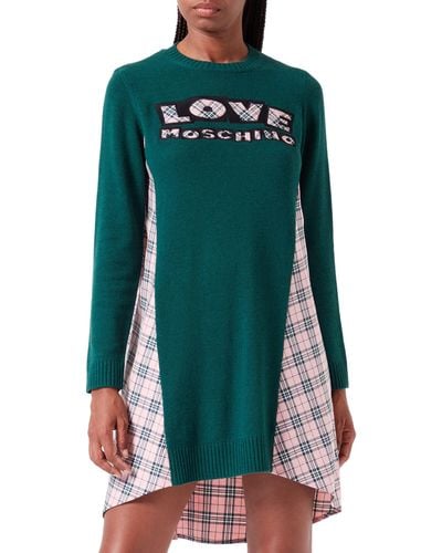 Love Moschino Long-Sleeved Dress Vestito - Verde
