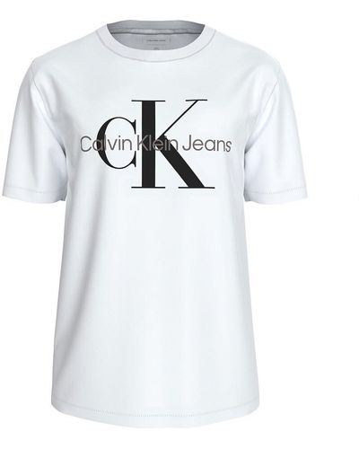 Calvin Klein Seasonal Monologo Tee S/s T-shirt - White
