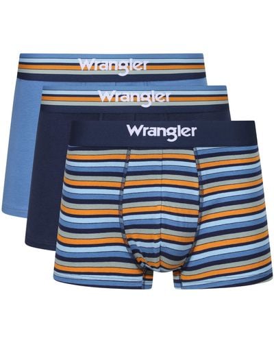 Wrangler Boxer Shorts in Navy/Stripe/Blue