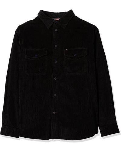 Tommy Hilfiger Bt Corduroy Overshirt Casual Shirts - Zwart