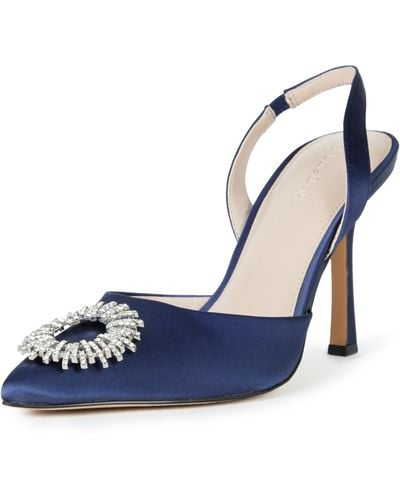 The Drop Klara Slingback Heel Sandals - Blue