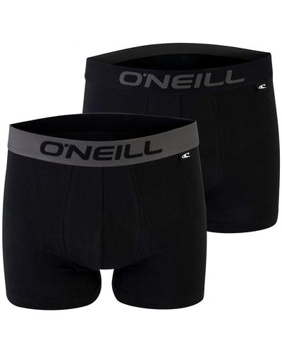 O'neill Sportswear Basic Boxer-Short | Sport-Unterwäsche für alle Anlässe im 2er Set | Schwarz M