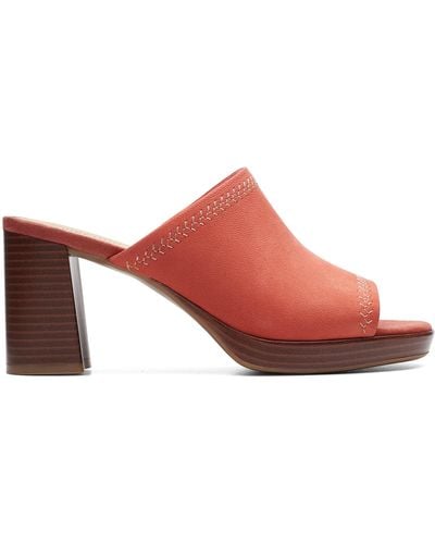 Clarks Ambyrlyn Park Slide Sandaal Voor - Rood