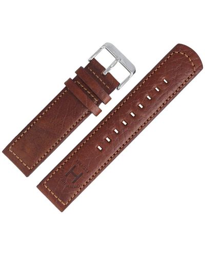 Tommy Hilfiger Watch Strap 22 Mm Leather Brown Grained - 679301511