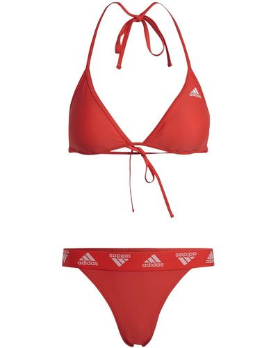 adidas Hr4408 Triangle Bikini Swimsuit Bright Red/white S