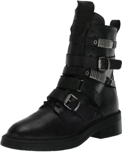 DKNY Leather Strappy Ankle Boots - Black