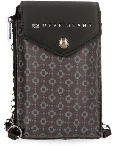 Pepe Jeans Bethany Small Shoulder Bag Black 9.5 X 16.5 Cm Faux Leather