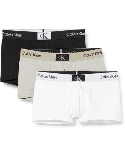 Calvin Klein Hombre Pack de 3 Bóxers Low Rise Trunks con Stretch - Negro