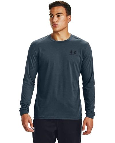 Under Armour S Sports Chest T-shirt Blue S