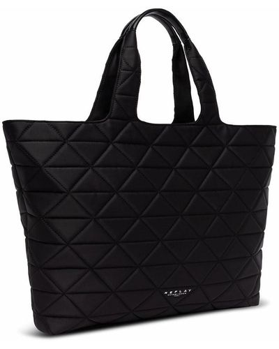 Replay Tote Bag Tasche Shopper - Schwarz