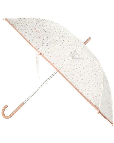 Pepe Jeans Valeria Beige Polyester Umbrella With Aluminium Stick - White