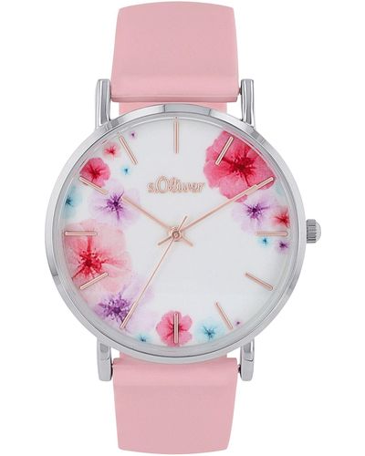 S.oliver Uhr Armbanduhr Silikon 2038370 - Pink