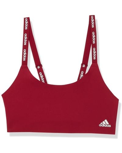 adidas Sports Underwear Scoop Lounge Bra Bustier - Rood