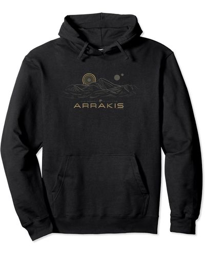 Dune Part Two Arrakis Mountains The Desert Is Not Kind Shot Pullover Hoodie - Black