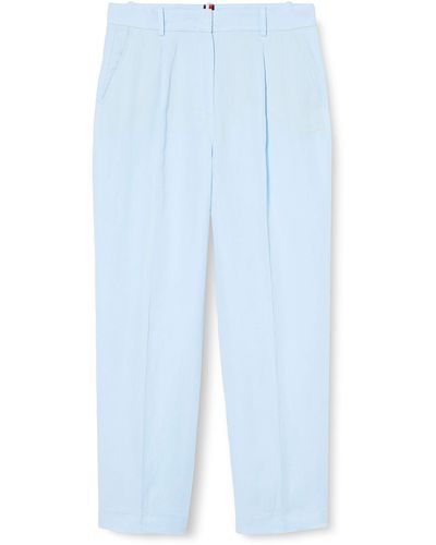 Tommy Hilfiger Linen Tapered Pant Straight Jeans - Blau