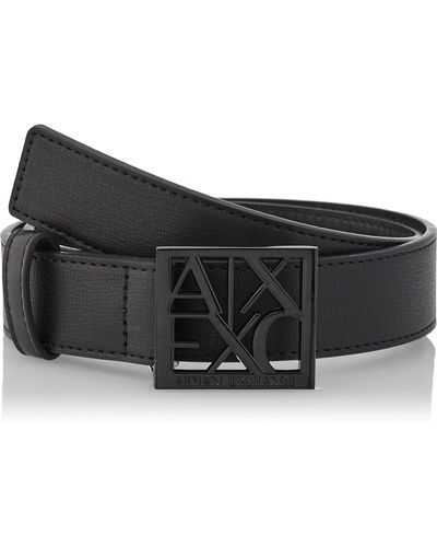 Emporio Armani Armani Exchange Black Susi Medium Belt - Schwarz
