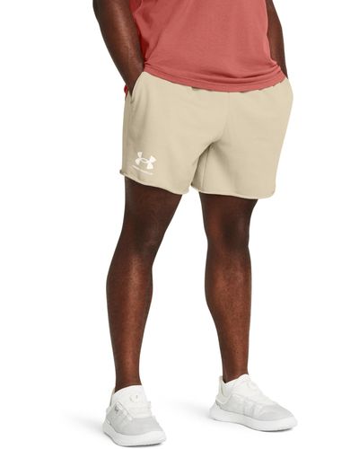 Under Armour UA Rival Terry 6in Shorts - Natur
