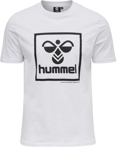 Hummel Sam Kurzarm T Shirt Rundhals Bequem Sitzend Weiß 3 XL - Mehrfarbig