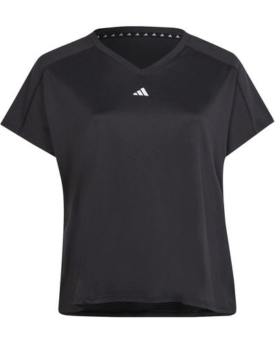adidas Aeroready Train Essentials Minimal Branding V-hals T-shirt - Zwart