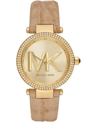 Michael Kors Reloj Análogico-Digital para Mujer de Automático con Correa en Poliéster MK4725 - Metálico