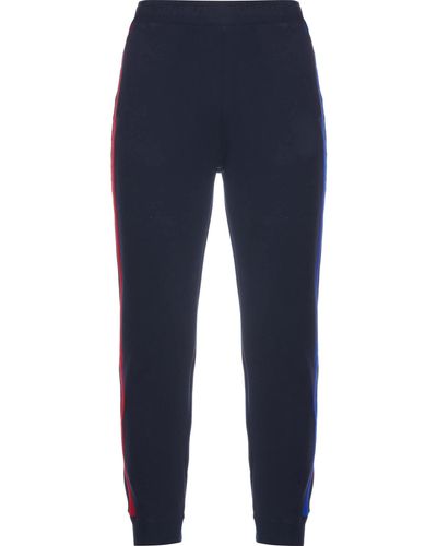 Lacoste Pantalon de jogging Made in France en molleton de coton biologique - Bleu
