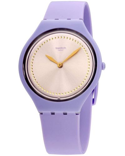 Swatch Erwachsene Analog Quarz Uhr mit Silikon Armband SVOV100 - Mehrfarbig