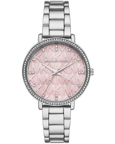 Michael Kors Emporio Armani Reloj para mujer Pyper de de aleación con tres agujas - Rosa