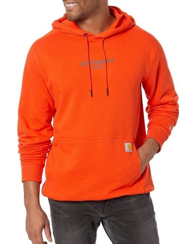 Carhartt Force Relaxed Fit Lightweight Logo Graphic Sweatshirt - Orange