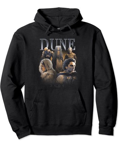 Dune Part Two Epic Characters Group Shot Vintage Portrait Pullover Hoodie - Black