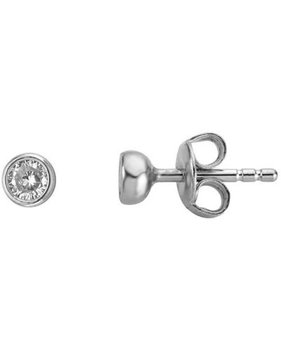 Esprit Stud Earrings With Cubic Zirconia Sterling Silver - Metallic