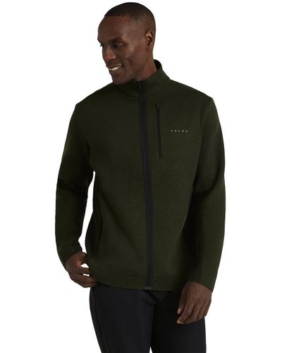 FALKE Jacke Trekking Knit Jacket M JA Wolle Funktionsmaterial feuchtigkeitsregulierend 1 Stück - Grün