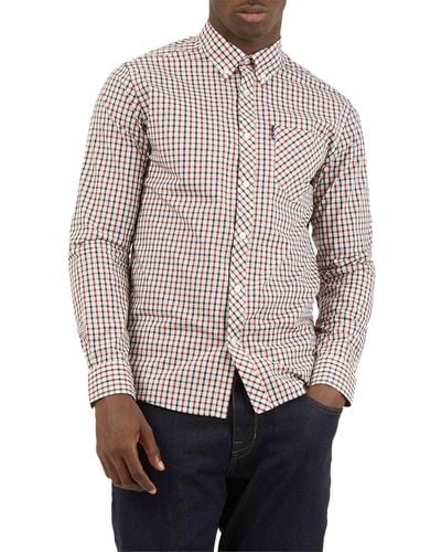 Ben Sherman Ls Signature House Check Chemise Casual - Rouge